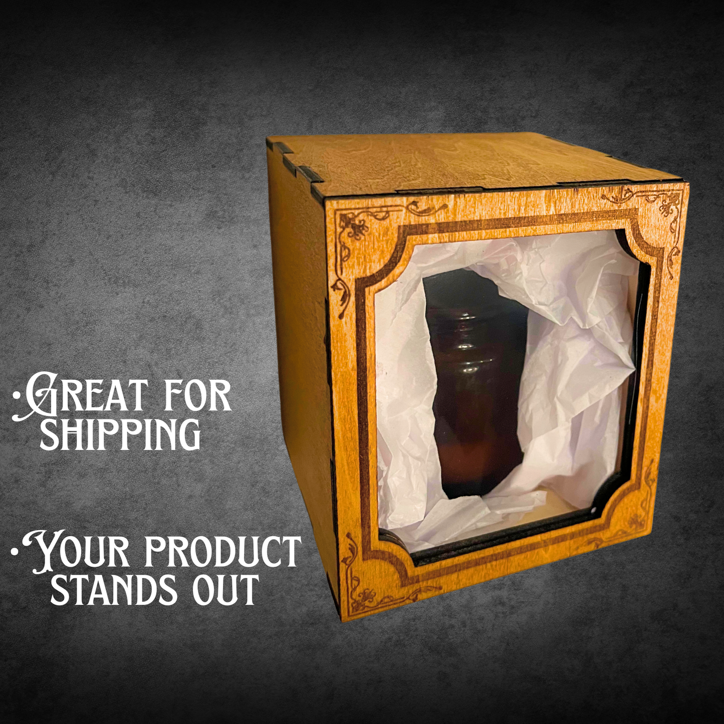 Candle Packaging & Gift Boxes with Window 3 pack