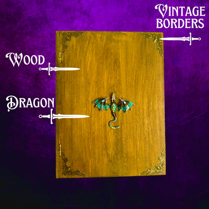 Openable Dragon Book Keepsake Box, personalized engraved gothic dragons gift, Medieval Jewelry Trinket Box Case, Majestic Book Memory Box