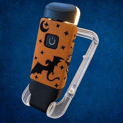 Book Reading Light with Fantasy Dragon Design, Clip-On Reading Light, Personalization Option