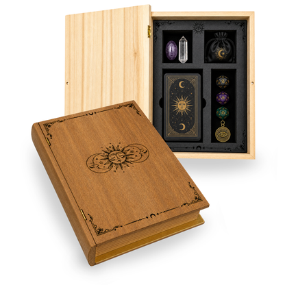 book shaped tarot storage box