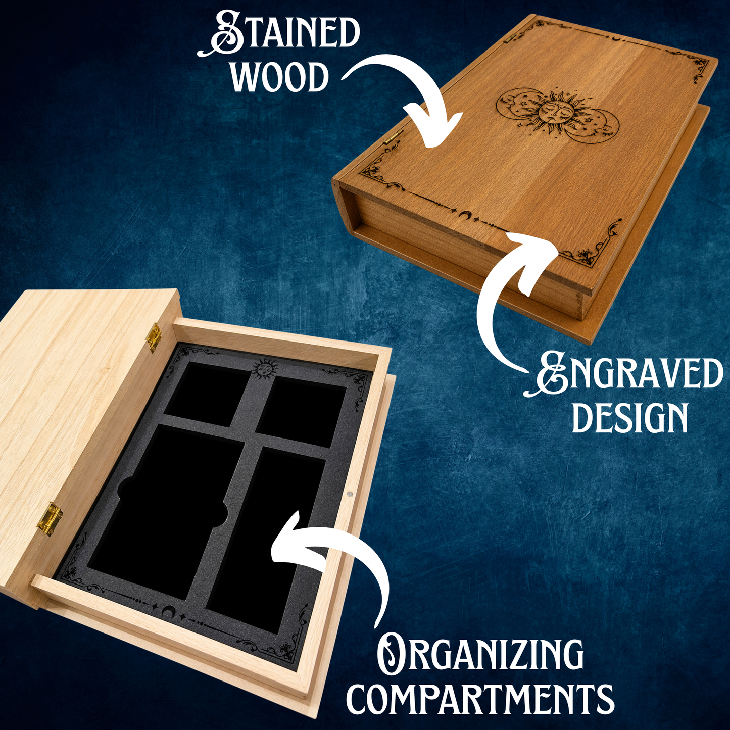 gothic tarot book box organizer
