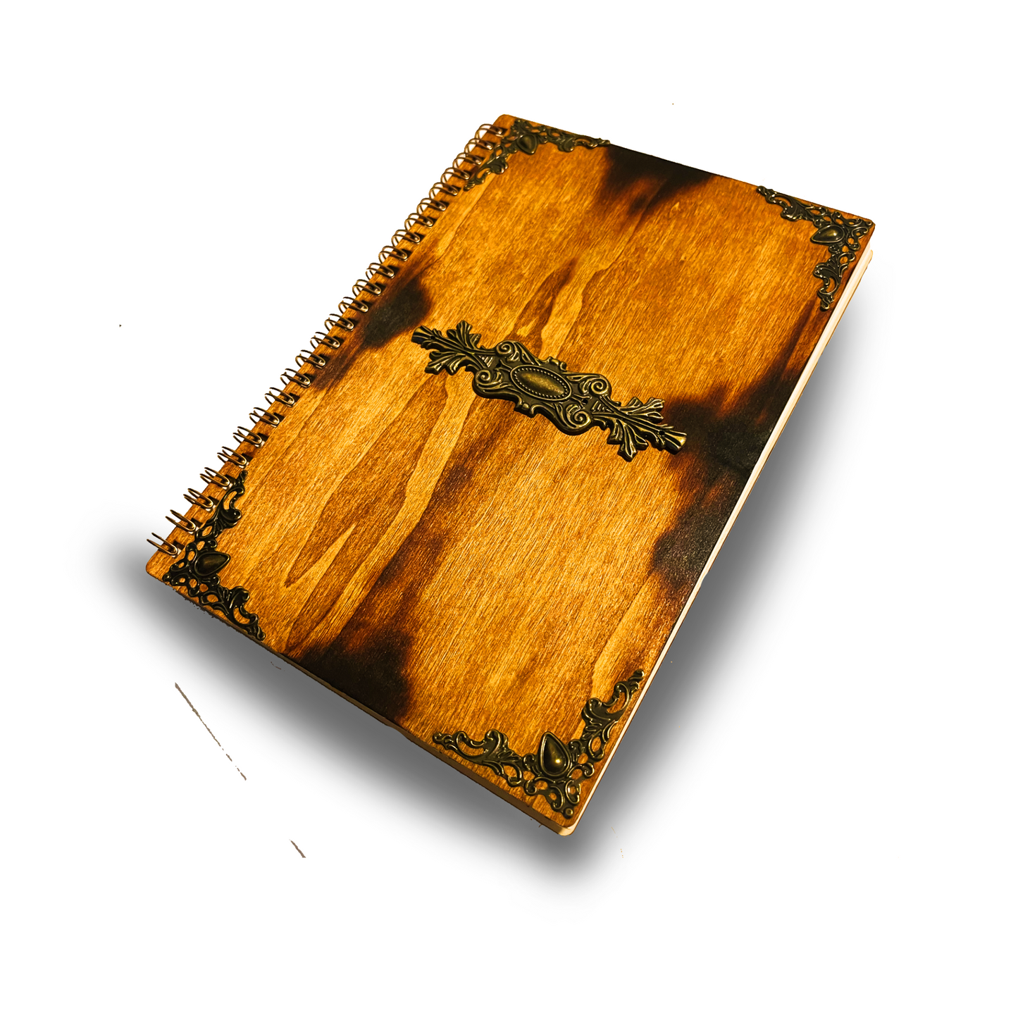 Handmade Vintage Rustic Wood Notebook | Gifts for Booklover women & men | Book of Shadows, Grimoire scrapbook | 40 Pages A5 |