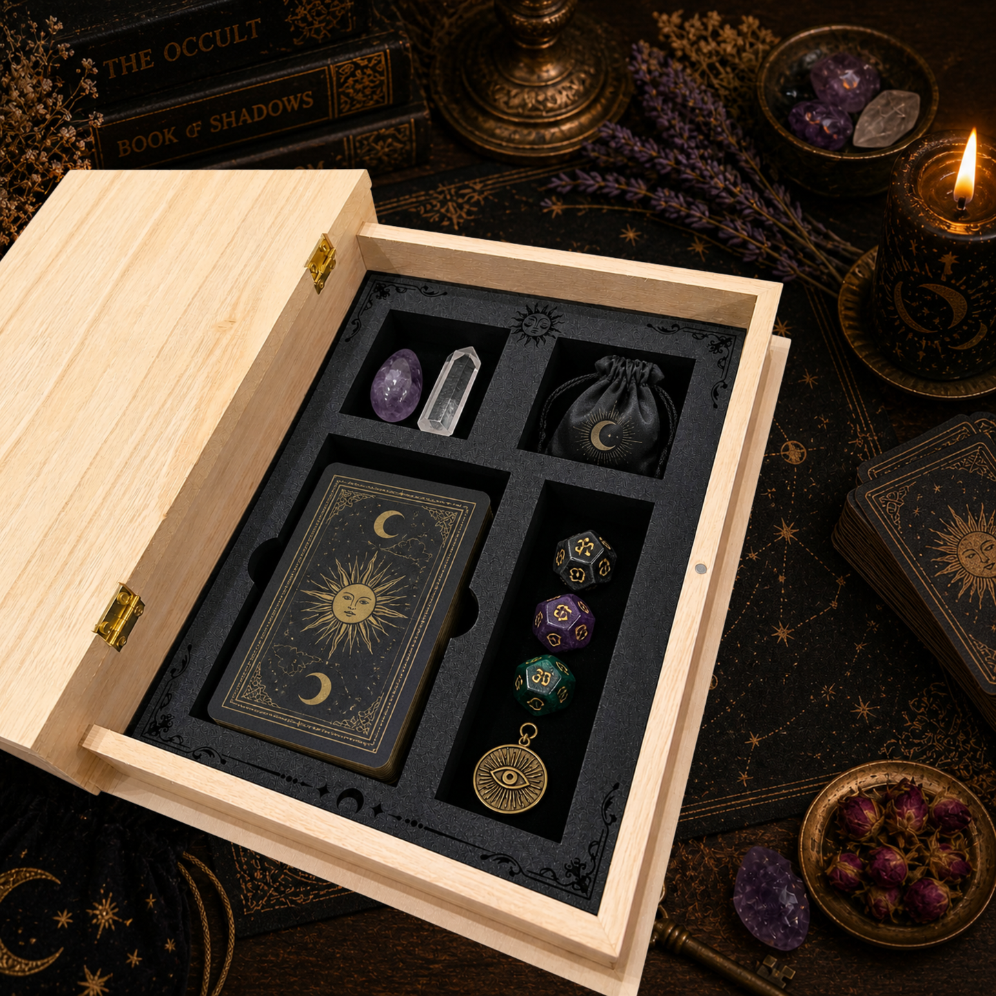 faux book tarot storage case