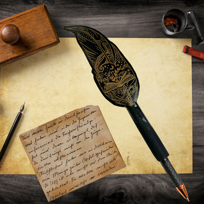 fantasy feather pen writing tool