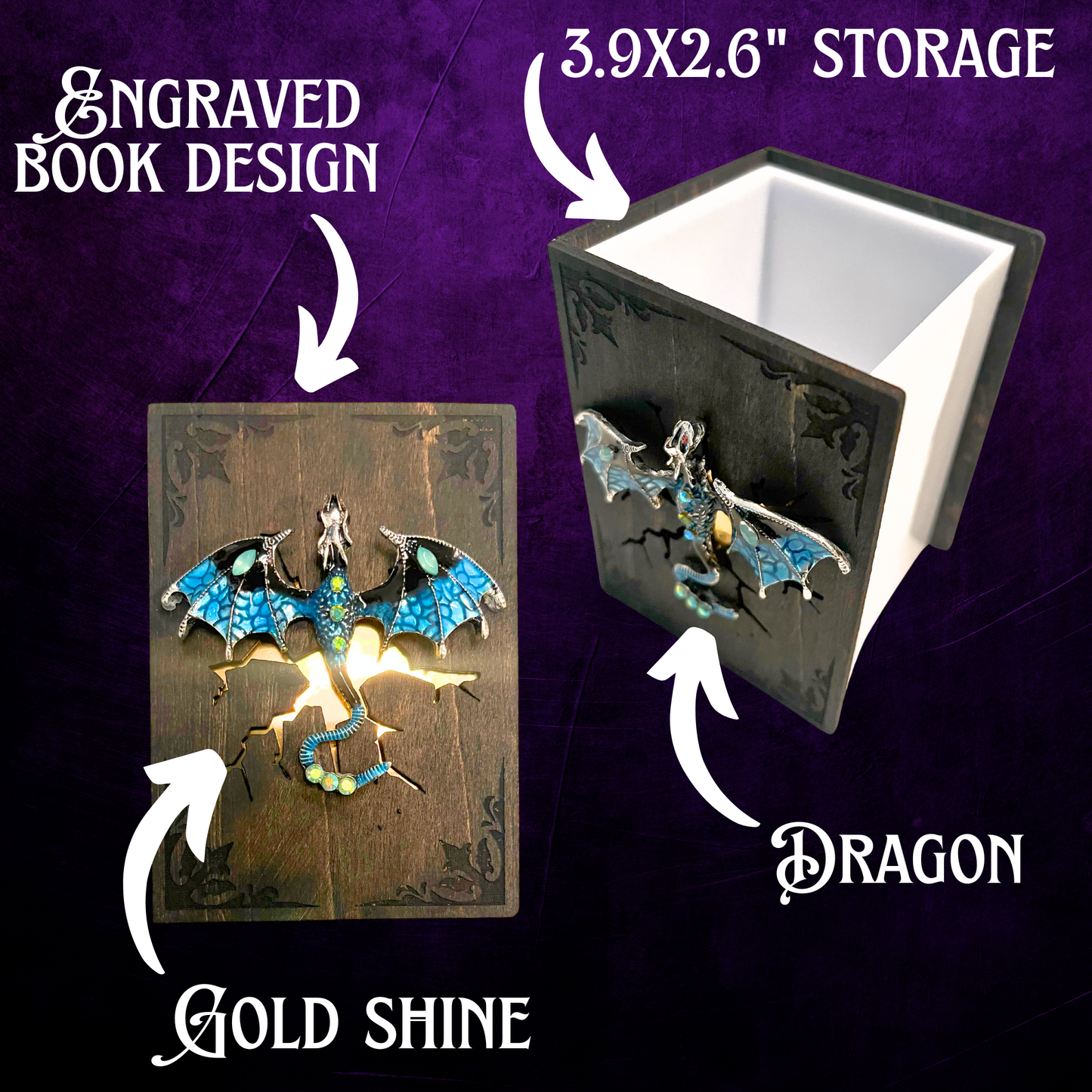 Desk Organizer, Pen Holder, Fantasy Dragon Lover Gift for her him