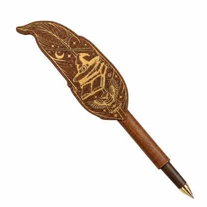 Wizard Quill Pen | Fantasy Ballpoint Pen | Refillable Magical Writing Pen