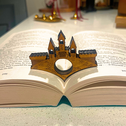 Decorative Book Page Holder, Castle Fantasy Design, Book Accessories Gift