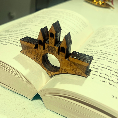 Decorative Book Page Holder, Castle Fantasy Design, Book Accessories Gift