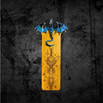 Dragon Bookmark with Metallic Accent, Fantasy Readers gift