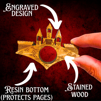 Decorative Book Page Holder, Castle Fantasy Design, Book Accessories Gift