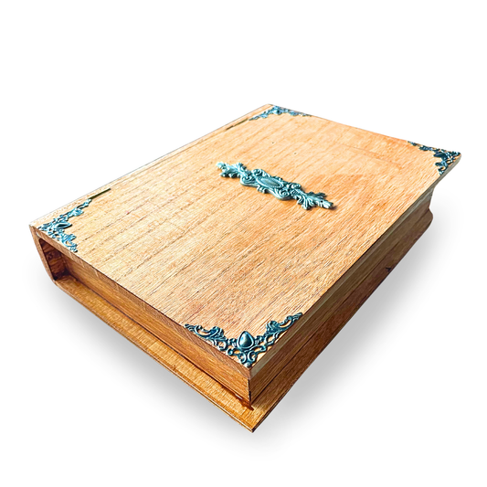 Openable Book Box, personalized gift, Wood Fake Book Storage, Victorian Vintage, Decorative Coffee Table Book Box, Faux Book Memory Box