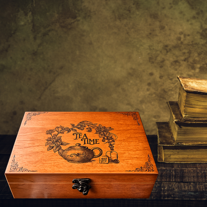 tea lover gift personalized wood box