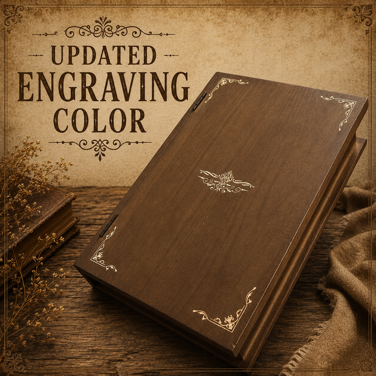 Dragon Book Keepsake Box – Personalized Gothic Wooden Storage Gift