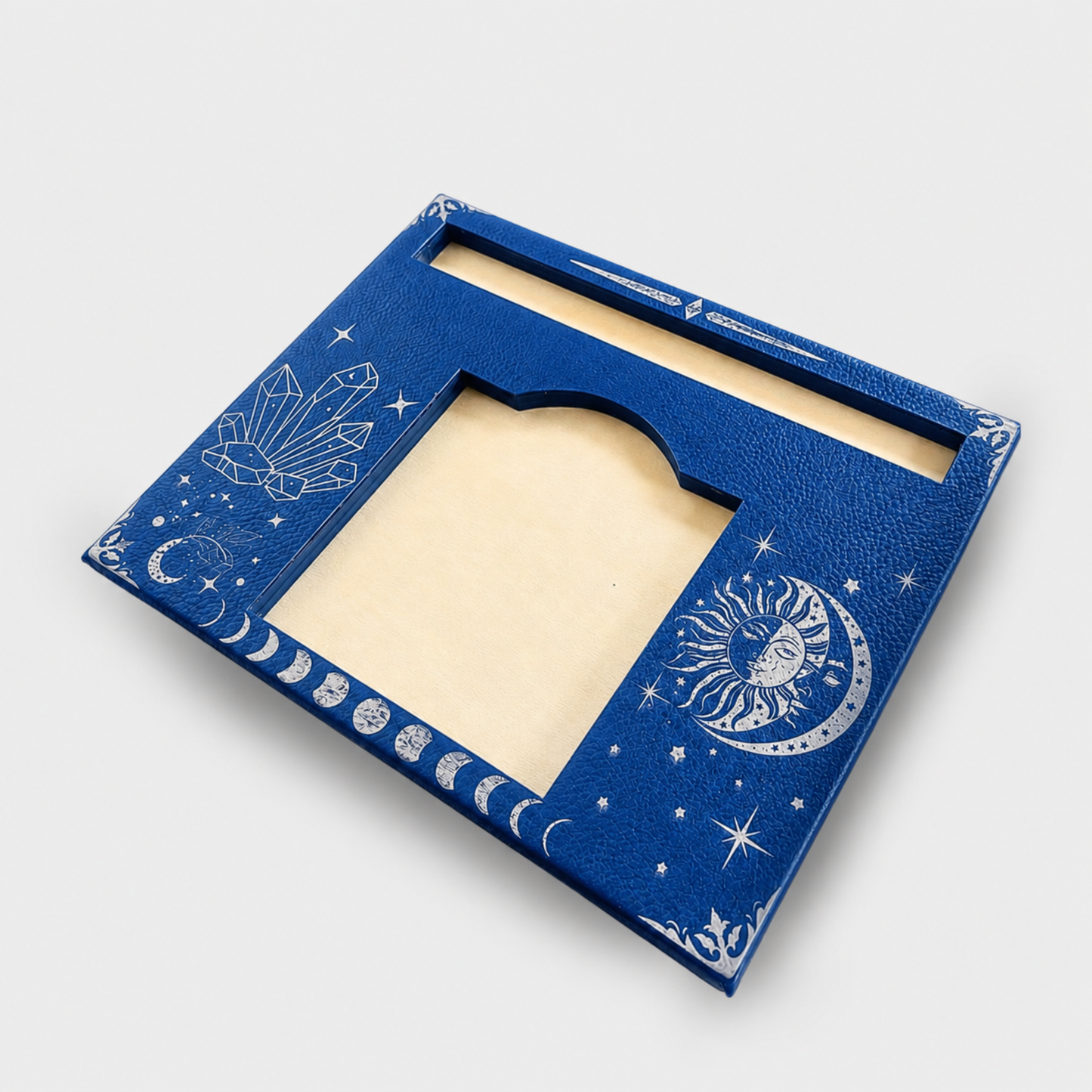 Personalized Celestial Desk Organizer with Sticky Note Holder & Pen Slot