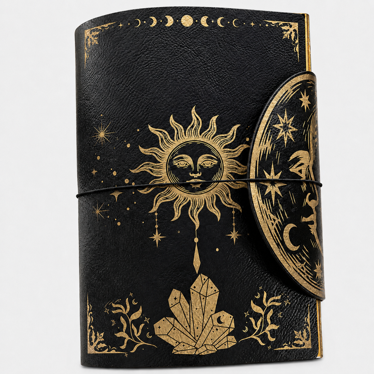 Celestial Refillable A5 Journal with Moon Flap