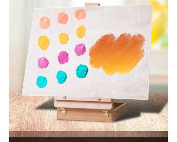 Personalized Portable Wooden Art Drawing Painting Supply Desktop Tabletop Easel, Customized Name Paint by Numbers Easel, Artist Gifts