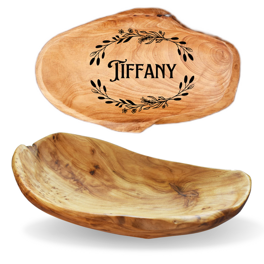 Decorative Natural Wood bark Plate for Displaying holding keys, jewelry, phone | Simple Decorative Wooden Bowl | accessory Holding tray