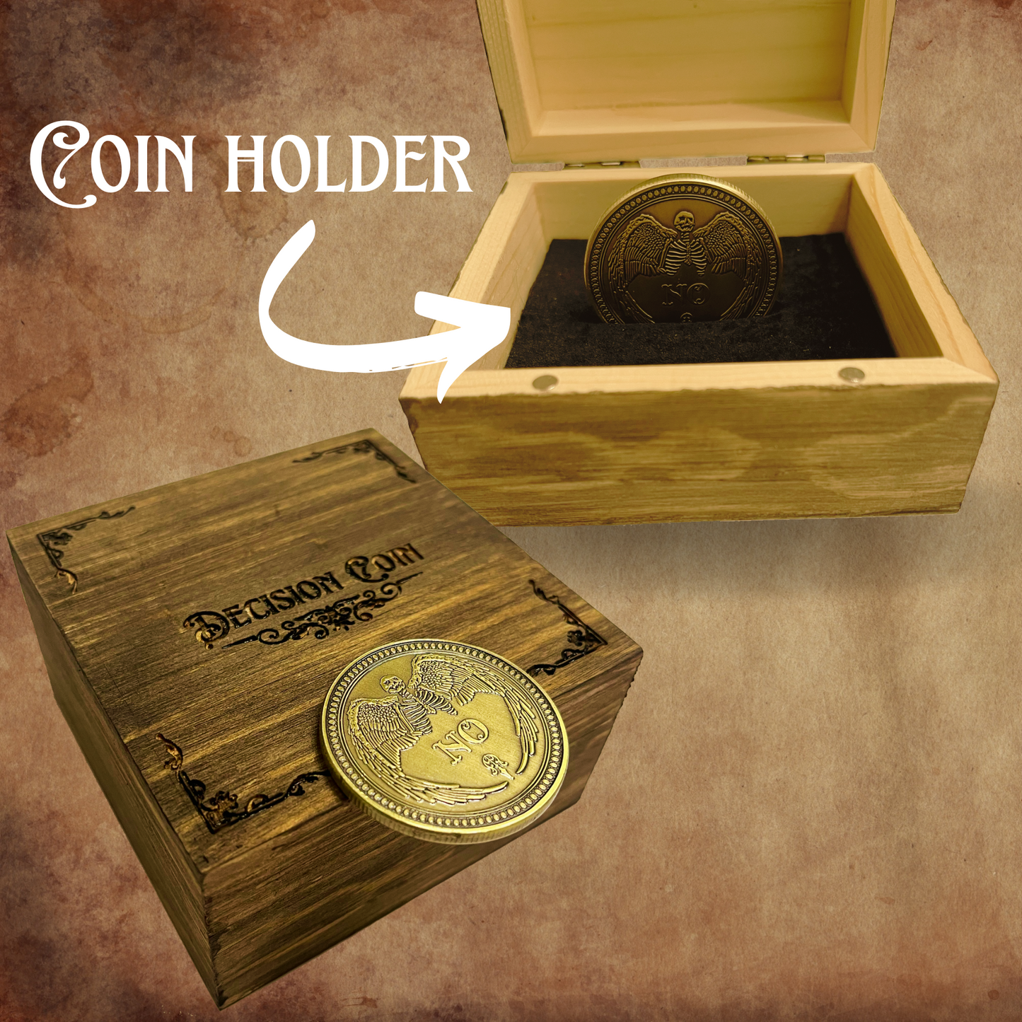 Decision Coin with Box, Personalized Decision Coin Engraved, Keepsake Gift, Gift for Couples, Friends, Husband, Wife, Him, Her, Relationship