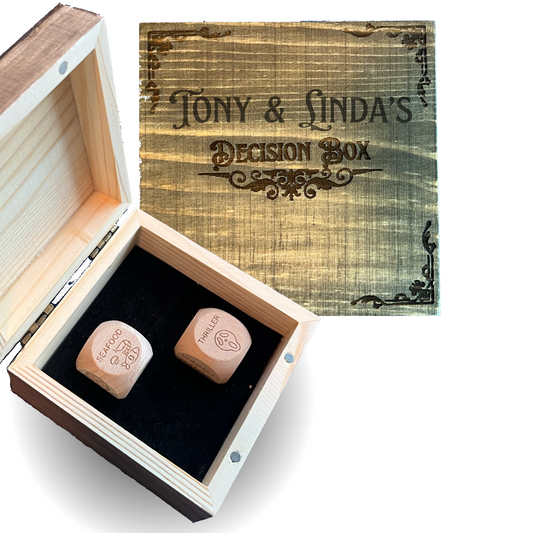 Couples Decision Dice with Wood Box