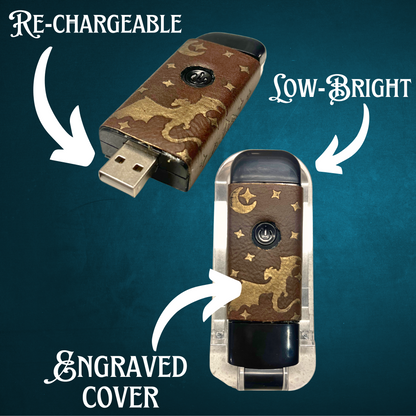 Book Reading Light with Fantasy Dragon Design, Clip-On Reading Light, Personalization Option